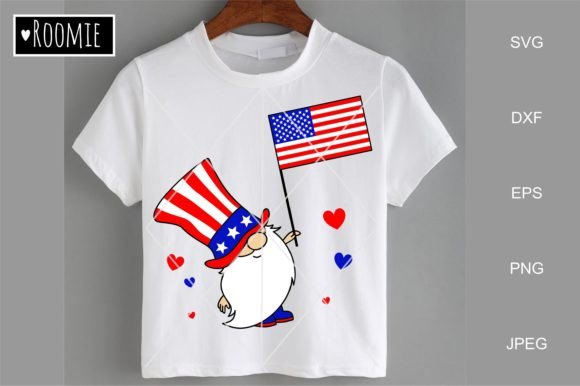 4th of July Gnome Svg for Crafts & Graphics