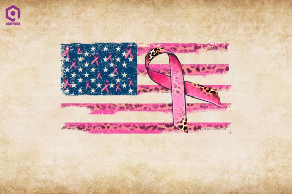American Flag and Cancer Ribbon Graphics