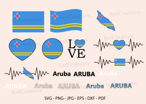 Aruba Flag Bundle: Graphics & Crafts