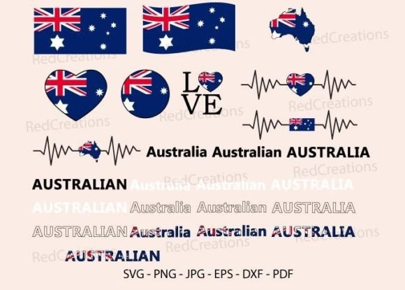 Australia Flag Svg Bundle, Graphics and Crafts