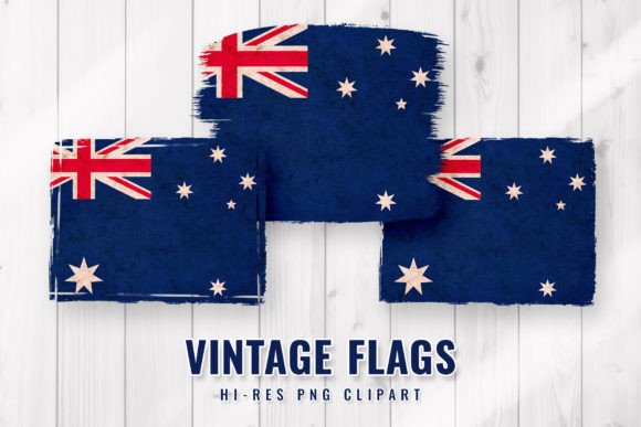 Distressed Australian Flag Sublimation Graphics
