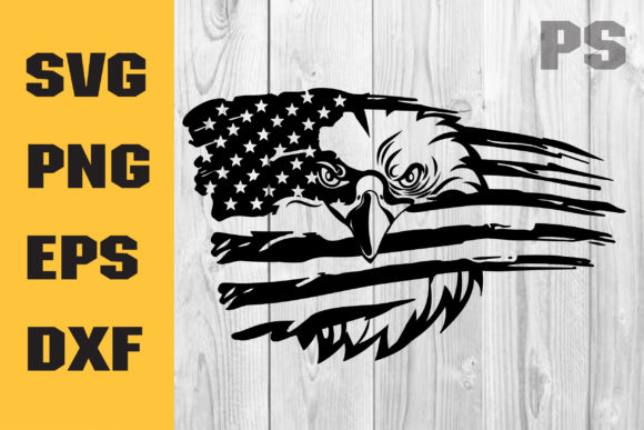 Eagle Through Flag Svg: Graphics for Crafts