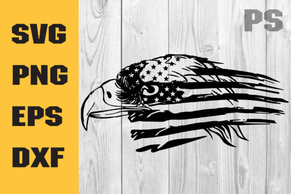 Eagle with American Flag Svg, American Graphics