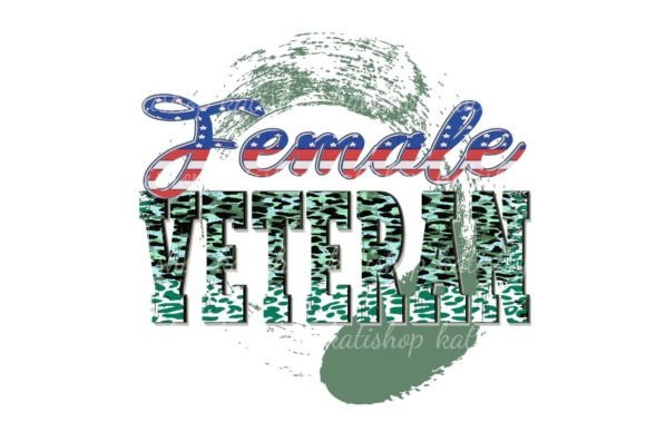 Female Veteran Flag Patriot Graphics for Crafts
