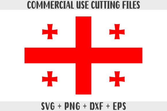 Georgia Flag SVG Original Colors Graphics
