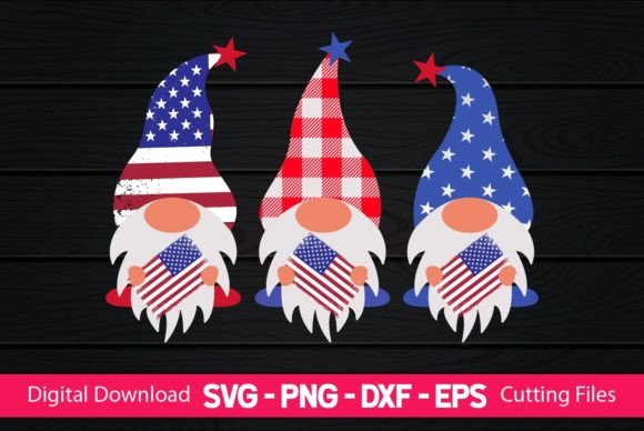 Gnomes American Flag Graphics