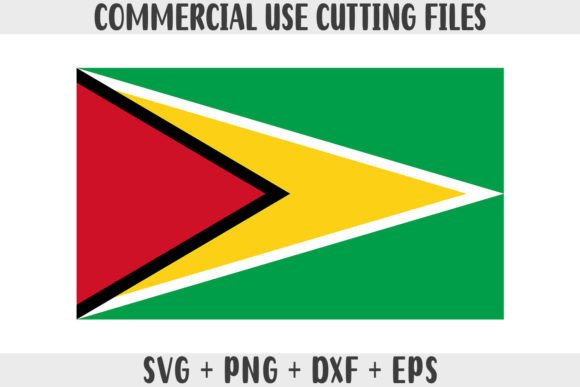 Guyana Flag SVG Original Colors Graphics and Crafts