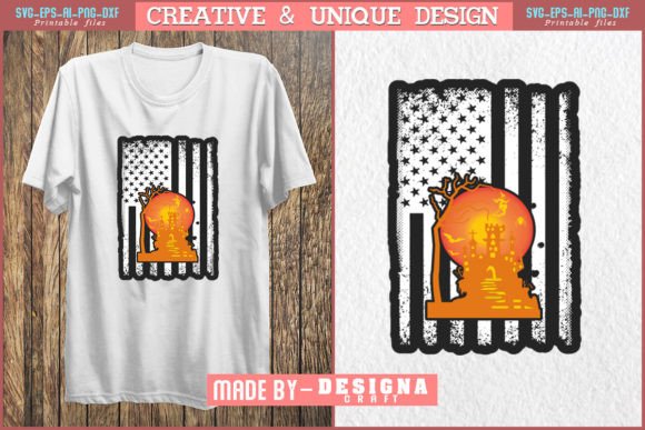 HALLOWEEN with USA FLAG STICKERS SVG