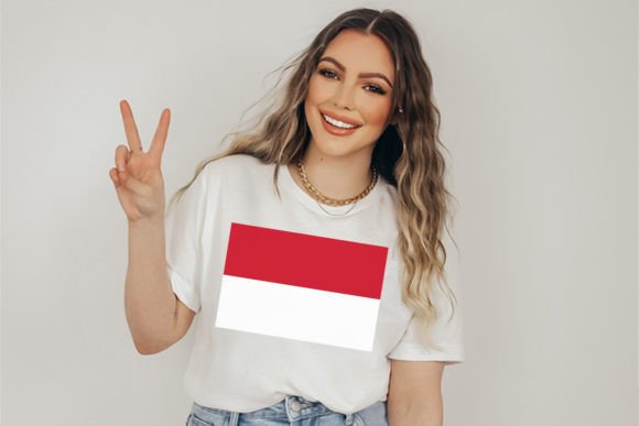 Indonesia Flag SVG Original Colors Graphics and Crafts