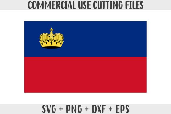 Liechtenstein Flag SVG Original Colors Graphics