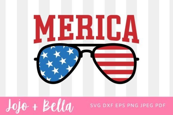 Merica SVG, America, Flag Sunglasses SVG