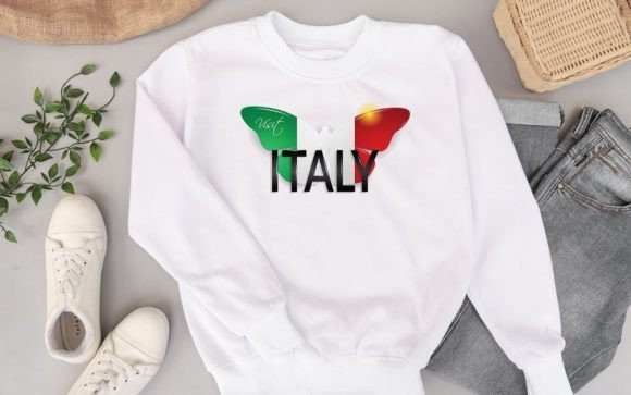 Paper Cut Italy Flag Butterfly SVG: Graphics & Crafts for Local Business