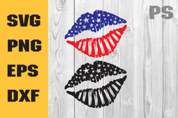 Patriotic Lips Svg: Graphics for Crafts