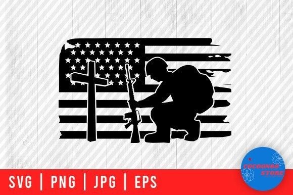 Soldier American Flag Memorial Day Svg: Graphics for Crafts