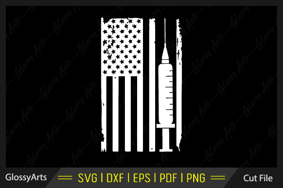 Syringe American Flag Svg Printable File