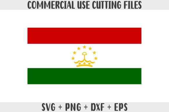 Tajikistan Flag SVG Original Colors