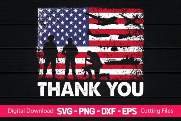 Thank You American Flag Graphics and Crafts
