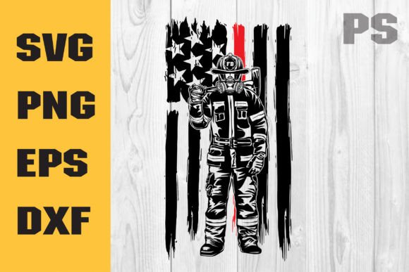 USA Flag Firefighter SVG for Crafts and Graphics
