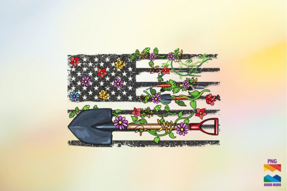 USA Flag Gardening Tools