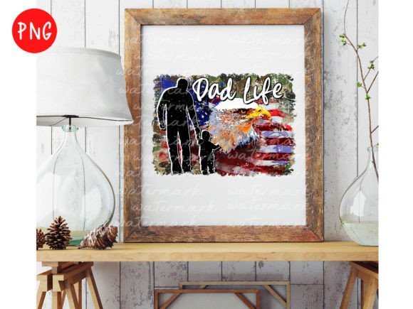 USA Flag Png, Dad Life American Flag Png