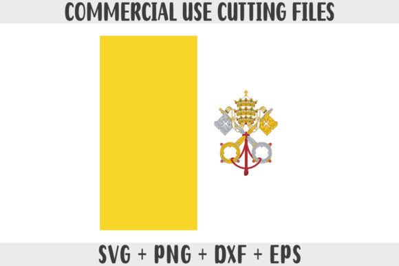 Vatican City Flag SVG Original Colors Graphics