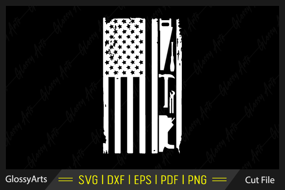 Woodworking Carpentry American Flag Svg: Graphics & Crafts